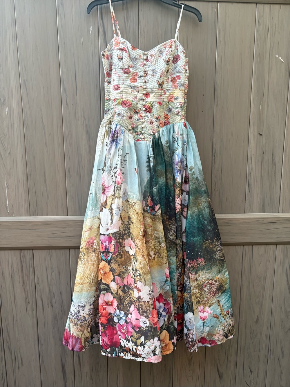 Anthropologie The Muse Basque-Waist Midi Dress - Picture 5 of 13